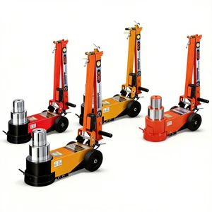 80T Air Over Hydraulic Floor Jack Heavy Duty Multi Stage Lift Truck Bus Cric Hydraulique Poids Lourd