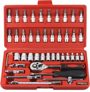 Mechanics Tool Set, 1/4 Inch Drive, 46 Piece-001