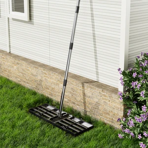Heavy-Duty Ergonomic Handle Leveling Rake Effort-Saving Soil Landscape Tool For Garden Backyard Golf Courses Farm Pastures