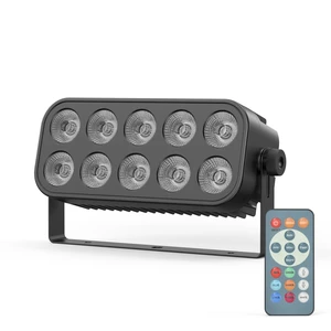 U`King Wall Washer Light 10LED RGBW Effect Wall Washer Light LED Projection Stage Light for Dj Disco Wedding Party