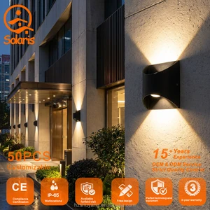 Modern IP65 Outdoor Wall Light 6W LED up Down Wall Sconce Die Cast Aluminum Waterproof Exterior Wall Lamp for Villa Garden Facad