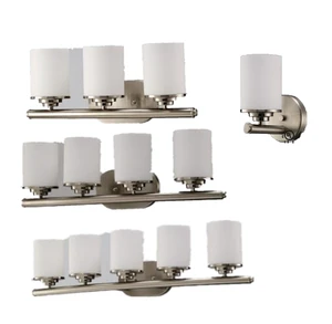 1/3/4/5 Lights Vanity Lamp Opal Glass Brushed Nickel Vanity Mirror Lamp Fixture for Bathroom Dressing Room