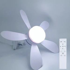 Ceiling Fans with Remote Control and Light LED Lamp Fan E27 Converter Base Smart Ceiling Fans for Bedroom Living Room