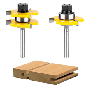 Miaorui 2-Piece Straight Handle Mortise Tenon Woodworking Tools Set Milling Cutter Suit with OEM Customization Support