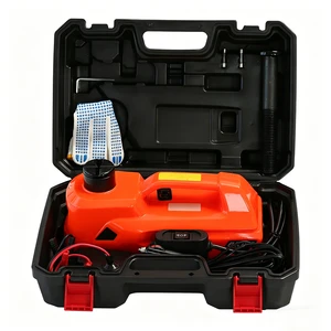 5 Ton Electric Hydraulic Car Jack Kit 12V DC 4 in 1 Portable Floor Jack with Impact Wrench Inflator Pump and LED for SUV Sedan
