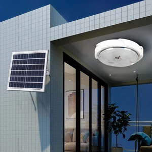 HUAPAI Waterproof Ceiling LED Mounted 40 60 100 200 300 w Solar Powered Garden LED Lamp Ceiling Light