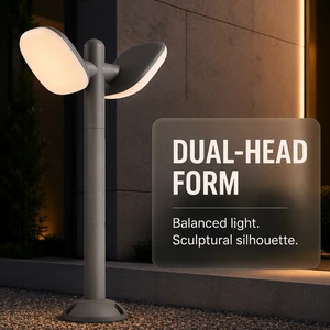 Height Adjustable LED Lawn Bollard Light 600mm 800mm 960mm Die-Cast Aluminum Post Lamp AC85-260V Commercial Property Lighting
