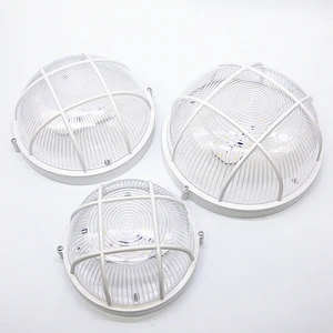 Waterproof Moistureproof Light Round Net Balcony Ceiling Light Outdoor Lamp Round Bulkhead Lights Wall Lamp Middle Oval E27