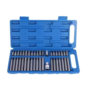40pc Impact Screwdriver Set with HSS Carbon Steel Drill Bits Metric Size Kits for Plastic Use