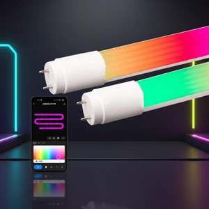 Smart WiFi RGB LED T8 Tube Light APP Remote Control Colorful Lighting for Party Bar Decor