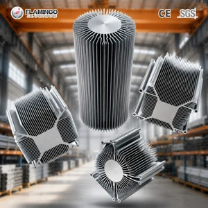 6063 T5 Extruded Aluminum Heat Sink Profile Silver Black Anodized Custom Heatsink Wholesale For Industrial Projects