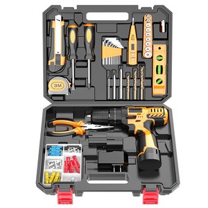 Hardware Electrical Power Combo Kit Cordless Herramientas Drill Machine Set Other Hand Wrench Tool Box Set Tools Kit Tool Sets