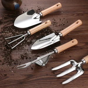 5 Piece Gardening Tool Set,Heavy Duty Gardening Kit with Set Wooden Handle and Scale Design Gardening Gifts Accessories for Plan