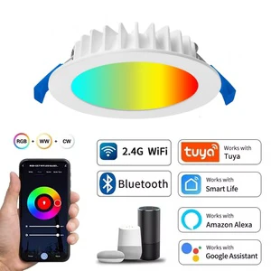 10W LED Dimmable Downlight 3CCT SAA Tunable Slim Panel Led Spotlight Home Office IP44 Smart WiFi Tuya Zigbee Indoor Downlight