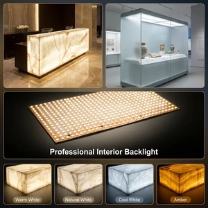 High Bright Backlyte Sheet Lumen 4500LM High Efficiency 3000K Cuttable Flexible LED SHEET Stone Wall Indoor Decoration Backlight