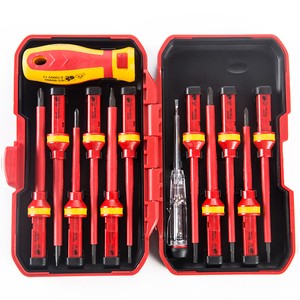 Custom logo Multi Function Magnetic Voltage Tester Tool Kit Interchangeable Insulated Electrician VDE Screwdriver Set