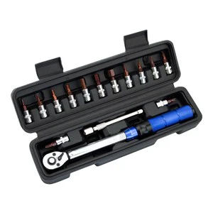 16 Pieces Adjustable Mechanical Manual Tyre Wheel Nut Ratchet Torque Metric Socket Spanner Wrench Tools Kit Set