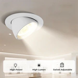 Recessed Spot Ceiling Lights Indoor 100MM Cut-Out Holes Aluminum LED Downlights High Power Commercial Downlight 5-Year Warranty