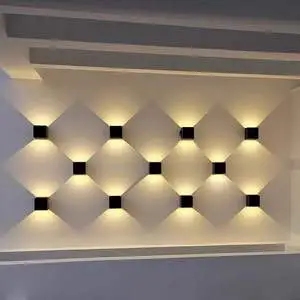 6W Modern LED Solar Aluminum Wall Lamp Ip65 Waterproof Indoor Outdoor 220V 70 Garden Lighting 220V 70 Garden Lighting 220V 70