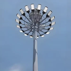 JieYao Adjustable 15m-35m LED IP66 Galvanized Aluminum High-Mast Light Pole Eco-Friendly 10-Year Warranty Wind Resistant 160km/h