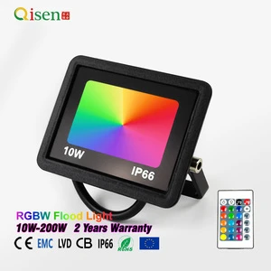EU CE EMC LVD CB RoHS Standards Certified IP66, 50W 100W 150W 200W Compliant 2 Years Warranty Modern RGBW LED Flood Light