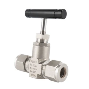 SS316L High Pressure Valves Integral Valve Body of Needle Valve with Twin Ferrules