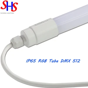 RGB Light DMX512 Control Led Tube Light Ip65 18W 4ft T8 PC Waterproof Led Tube 5050 RGBW Led Tube Light