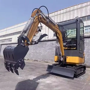 FREE SHIPPING Mini Excavator 2600kg Compact Hydraulic Pump New Crawler Bagger Digger PLC Motor Engine Gearbox Bearing Gear