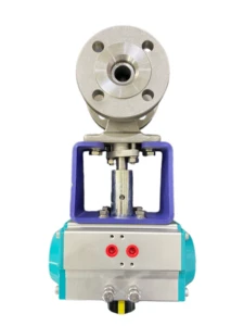 Factory Direct V-Port Ball Valve with Pneumatic Actuator, Stainless Steel Pneumatic V-Type Control Ball Valve
