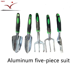 Garden Supplies Aluminum Alloy Set 9-piece Garden Tool Set Silicone Two-color Handle Shovel Gardening Tools