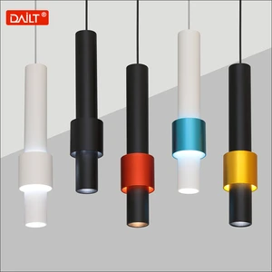 Hot Sale Cylindrical Aluminum Black Pendant Lamp LED Hanging Spotlight High CRI 90 3000K-6000K Color Temp 2-Year Warranty