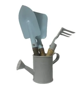 High Quality Durable Garden Tool Kit Gardening Tools Household Wooden Handle Design Mini Garden Tools for Plants With Water Can