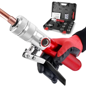 Hydraulic Tube Expander, HVAC Copper Swaging Tool Kit for 3/8 to 1-1/8 Inch OD, 7 Pipe Expander Heads, Pipe Cutter