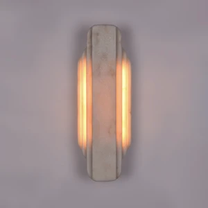 Natural Marble LED Wall Sconce Modern Minimalist Indoor Stone Wall Light Fixture Bedroom Living Room Decorative Wall Lamp 2-Year