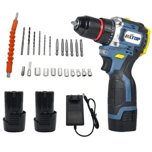 Tool Set 16.8V Brushless Power Drill with Lithium Battery Cordless Mini Drill Portable and Rechargeable Power Drill