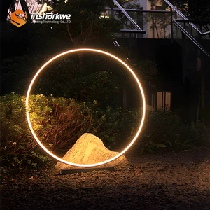 LED Waterproof Luxury Circular Outdoor Lawn Lamp AC 110V 220V Aluminum Body Garden Landscape LED Lawn Light