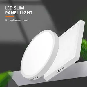 Square Round Acrylic Surface Mounted Slim Ceiling Panel De Luz Led Energy Saving Indoor Led Panel Light