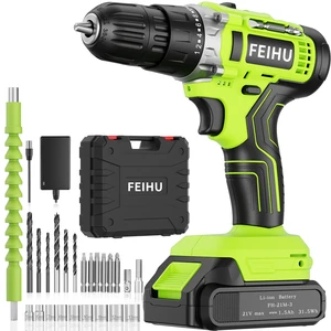 Thailand China Factory OEM 21V Cordless Impact Drill Mini Wireless Battery Powered Drill Plastic Combo Kit