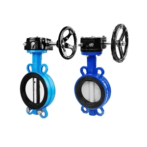 TF Custom PN16 Ductile Iron Flange Ends China Factory High Quality Manual High-Temperature Water Gas Oil Media Butterfly Valve