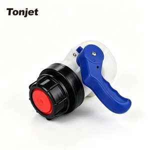 Heavy Duty DN50 Plastic IBC Tank Ball Valve S60x6 62mm 75mm Adapter for 1000L IBC Tank Chemical Acid Water Discharge
