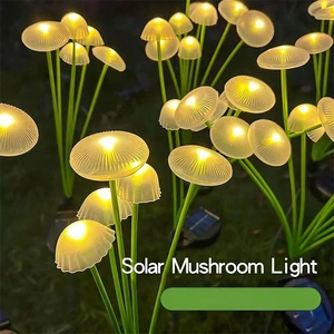 Waterproof Solar Mushroom Garden Lights IP65 Waterproof Outdoor 6L 8L 10LJellyfish Solar Lights For Yard Patio Pathway