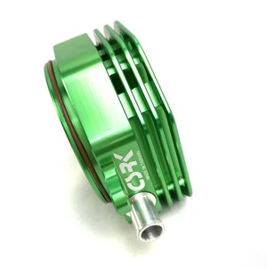 CSRK Stainless Steel Motorcycle Valve Cover & Heat Sink Cover for Scooter Green Taiwan 0.53KG