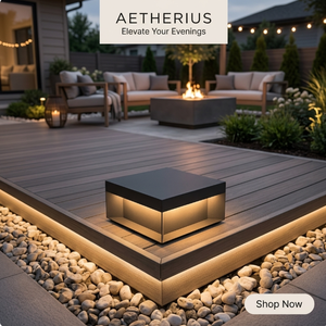 Alison Modern Solar Aluminum Square Pillar Lights IP65 Waterproof LED Outdoor Lawn Deck Courtyard Columns with 5-Year Warranty