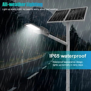 BOSUN New Product 80W 100W IP65 Aluminum Split Solar Street Light Waterproof Outdoor Road Highway Application Solar Lights