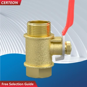 Brass Mini Ball Valve 1 4 1 8 3 8 Inch BSP NPT Thread Female Male Red Handle Water Shut Off Pneumatic Valve