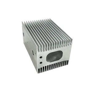 High Density Fin Extruded Aluminum Heat Sink CNC Machined Aluminum Radiator For Frequency Converter Power Module