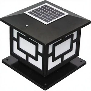 Modern Small Solar LED Pillar Light IP65 Waterproof Outdoor Column Light for Villa Fence Gate Garden