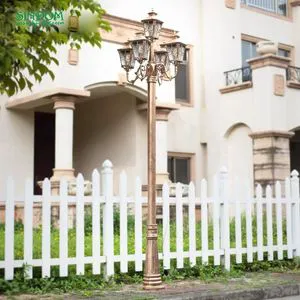 5 Heads Classic Outdoor Lighting Garden Pole Lantern Lamp Post Street Light