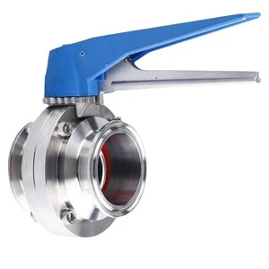 Sanitary Tri-Clamp Butterfly Valve SS304/316 Stainless Steel Food Grade Manual Water Valve for Commercial Kitchen Use