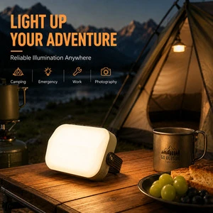 Cross-border New Waterproof Outdoor Solar Rechargeable Camping Light Ultra-long Battery Life Ambient Campsite Tent Lamp